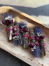 Load image into Gallery viewer, Tiger Eye, Palo Santo, Sage, Rosemary and Lavender Smudge Stick
