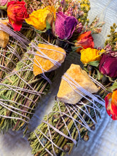 Load image into Gallery viewer, Yellow Jade &amp; Cedar Smudge Stick
