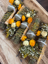 Load image into Gallery viewer, Pyrite, Palo Santo, Sage, Rosemary and Lavender Smudge Stick
