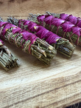 Load image into Gallery viewer, Sage, Rose, Rosemary and Lavender Smudge Stick
