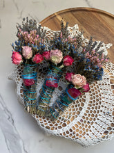 Load image into Gallery viewer, Rainbow fluorite, Pink + Blue, Sage &amp; Lavender Smudge Stick
