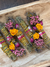 Load image into Gallery viewer, Citrine, Sage, Rosemary and Lavender Smudge Stick
