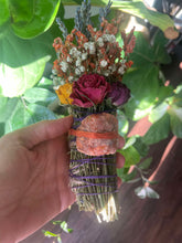 Load image into Gallery viewer, Sunstone Smudge Stick, Cedar and Lavender Smoke Cleansing Wand, Alternative to White Sage
