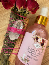 Load image into Gallery viewer, Quartz Crystal Smudge Stick and Cleansing Spray Gift Set
