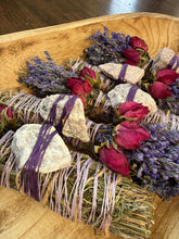 Load image into Gallery viewer, Lepidolite, Sage, Rosemary and Lavender Smudge Stick
