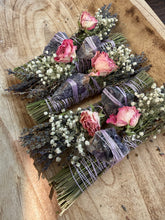 Load image into Gallery viewer, Amethyst, Palo Santo and Lavender Smudge Stick
