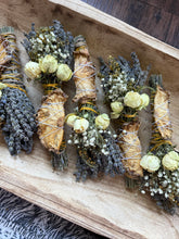 Load image into Gallery viewer, Pineapple Smudge Stick With Flowers, Home Cleansing, Calming Gifts Women, Lavender Smudge Stick, Witchy Accessories, Meditation Altar
