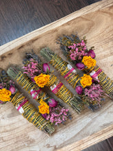 Load image into Gallery viewer, Citrine, Sage, Rosemary and Lavender Smudge Stick
