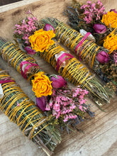 Load image into Gallery viewer, Citrine, Sage, Rosemary and Lavender Smudge Stick
