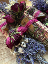 Load image into Gallery viewer, Tiger Eye, Palo Santo, Sage, Rosemary and Lavender Smudge Stick
