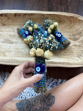 Load image into Gallery viewer, Evil Eye Charm, Sage, Rosemary and Lavender Smudge Stick
