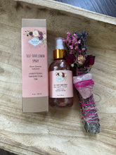 Load image into Gallery viewer, Smudge Stick With Flowers, Valentine's Day, Calming Gifts Women, Witchy Accessories, Meditation Altar, Rose Quartz Smudge Stick, Self-Love

