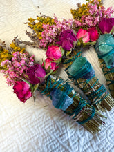 Load image into Gallery viewer, Fluorite Crystal Smudge Stick – White Sage and Lavender Blend for Focus, Peace, and Spiritual Cleansing
