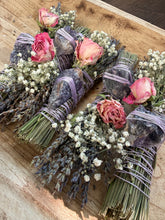 Load image into Gallery viewer, Amethyst, Palo Santo and Lavender Smudge Stick
