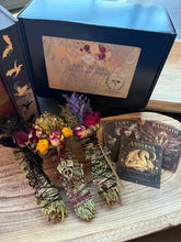 Load image into Gallery viewer, Ash + Scale Dragon Rider Smudge Stick Gift Set with Handmade Companion Booklets
