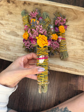 Load image into Gallery viewer, Citrine, Sage, Rosemary and Lavender Smudge Stick

