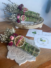 Load image into Gallery viewer, Lavender, Mint, Lime Spring Smudge Stick
