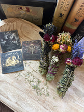 Load image into Gallery viewer, Ash + Scale Dragon Rider Smudge Stick Gift Set with Handmade Companion Booklets
