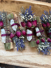 Load image into Gallery viewer, Moonstone, Palo Santo and Lavender Smudge Stick
