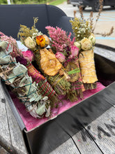 Load image into Gallery viewer, Smudge Stick With Flowers, Home Cleansing, Calming Gifts Women, Witchy Accessories, Meditation Altar, FRUIT Smudge Sticks
