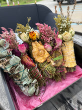Load image into Gallery viewer, Smudge Stick With Flowers, Home Cleansing, Calming Gifts Women, Witchy Accessories, Meditation Altar, FRUIT Smudge Sticks
