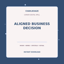 Load image into Gallery viewer, Aligned Business Decision digital career spell PDF
