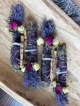 Load image into Gallery viewer, Smoky Quartz, Sage, Rosemary and Lavender Smudge Stick image 8
