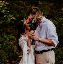 Load image into Gallery viewer, Dried Flower Wedding Bouquet and Boutonniere Set Large Boutique
