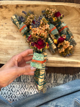 Load image into Gallery viewer, Chrysocolla, Palo Santo, Sage, Rosemary and Lavender Smudge Stick image 7
