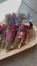 Load and play video in Gallery viewer, Tiger Eye, Palo Santo, Sage, Rosemary and Lavender Smudge Stick
