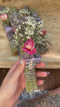 Load and play video in Gallery viewer, Amethyst, Palo Santo and Lavender Smudge Stick
