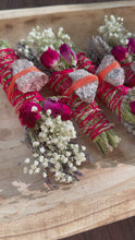 Load and play video in Gallery viewer, Leopard Skin Jasper, Sage, Rosemary and Lavender Smudge Stick
