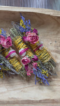 Load and play video in Gallery viewer, Desert Rose, Palo Santo, Sage, Rosemary and Lavender Smudge Stick
