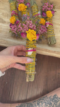 Load and play video in Gallery viewer, Citrine, Sage, Rosemary and Lavender Smudge Stick
