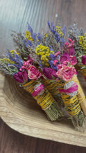 Load and play video in Gallery viewer, Desert Rose, Palo Santo, Sage, Rosemary and Lavender Smudge Stick
