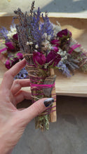 Load and play video in Gallery viewer, Tiger Eye, Palo Santo, Sage, Rosemary and Lavender Smudge Stick
