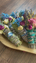 Load and play video in Gallery viewer, Blue Chalcedony, Cedar and Eucalyptus Smudge Stick
