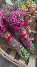 Load and play video in Gallery viewer, Strawberry, Sage and Cedar Smudge Stick
