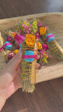 Load and play video in Gallery viewer, Blue Howlite, Sage, Rosemary, Lavender and Palo Santo Smudge Stick
