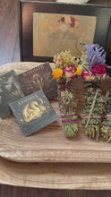 Load and play video in Gallery viewer, Ash + Scale Dragon Rider Smudge Stick Gift Set with Handmade Companion Booklets
