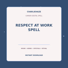 Load image into Gallery viewer, Respect at Work Spell digital career spell PDF
