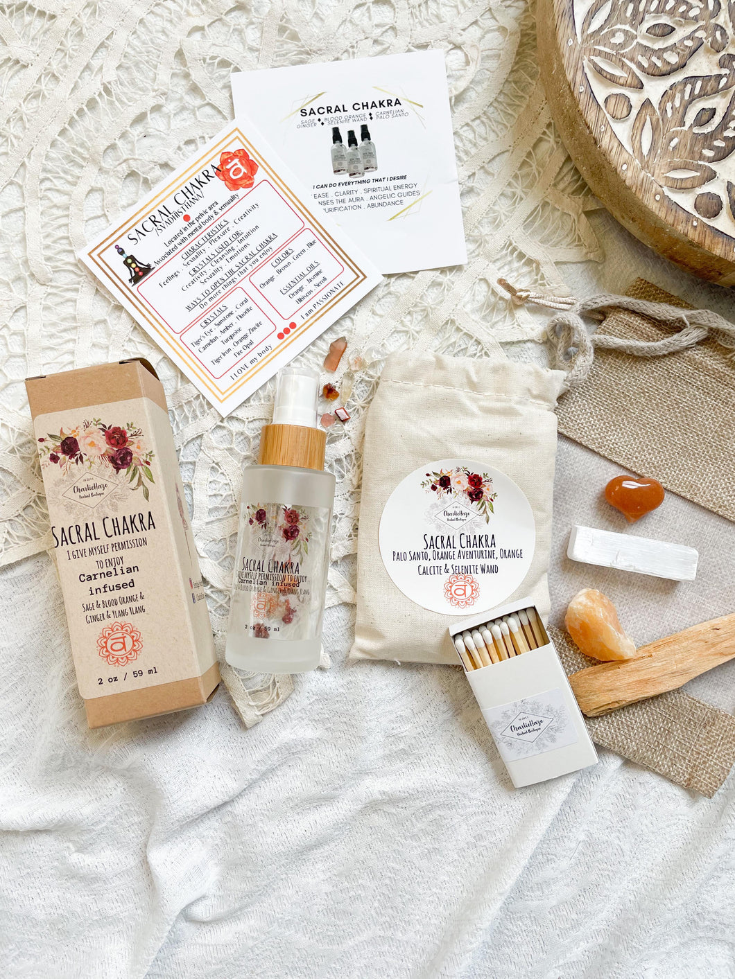 Sacral Chakra Spray and Affirmation Kit