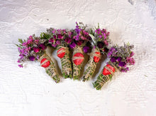 Load image into Gallery viewer, Sage, Cedar, and Strawberry Summer Smudge Stick
