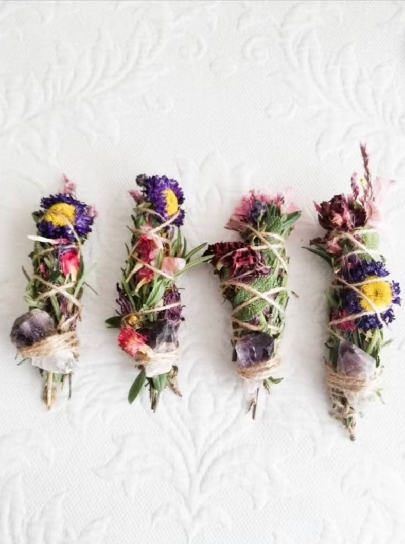 Wholesale Sage - Amethyst, Rosemary, Sage, Lavender Smudge stick Bulk Listing of 75