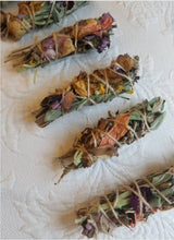 Load image into Gallery viewer, Sage, Rose, Rosemary and Lavender Smudge Stick
