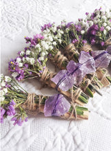 Load image into Gallery viewer, Amethyst, Lavender and Palo Santo Smudge stick
