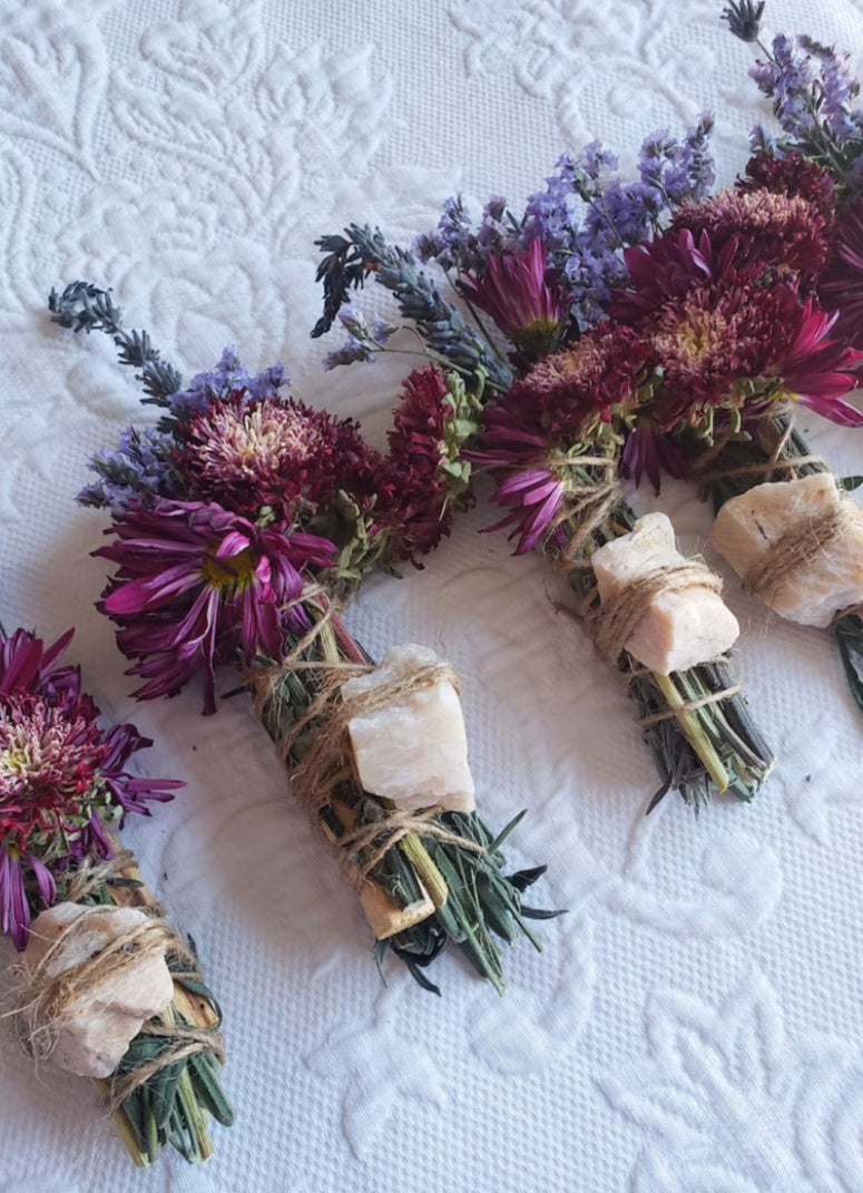 Moonstone Smude Stick with Lavender and Palo Santo Wood