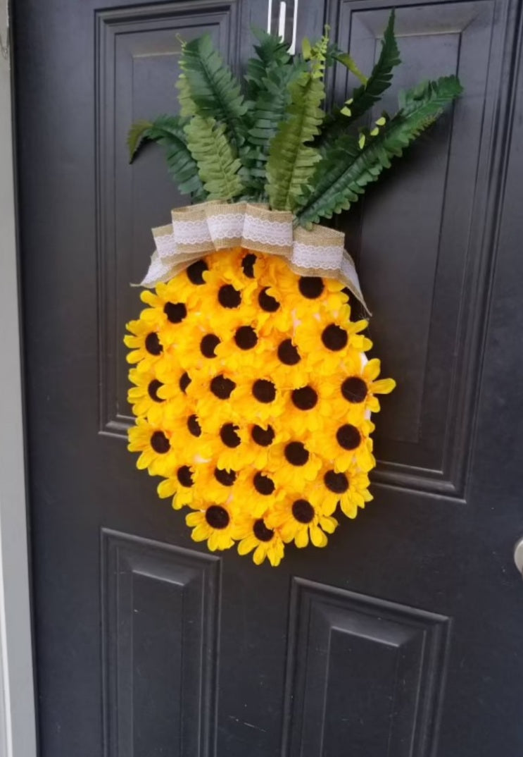 Pineapple Front Door Hanger Made to ORDER