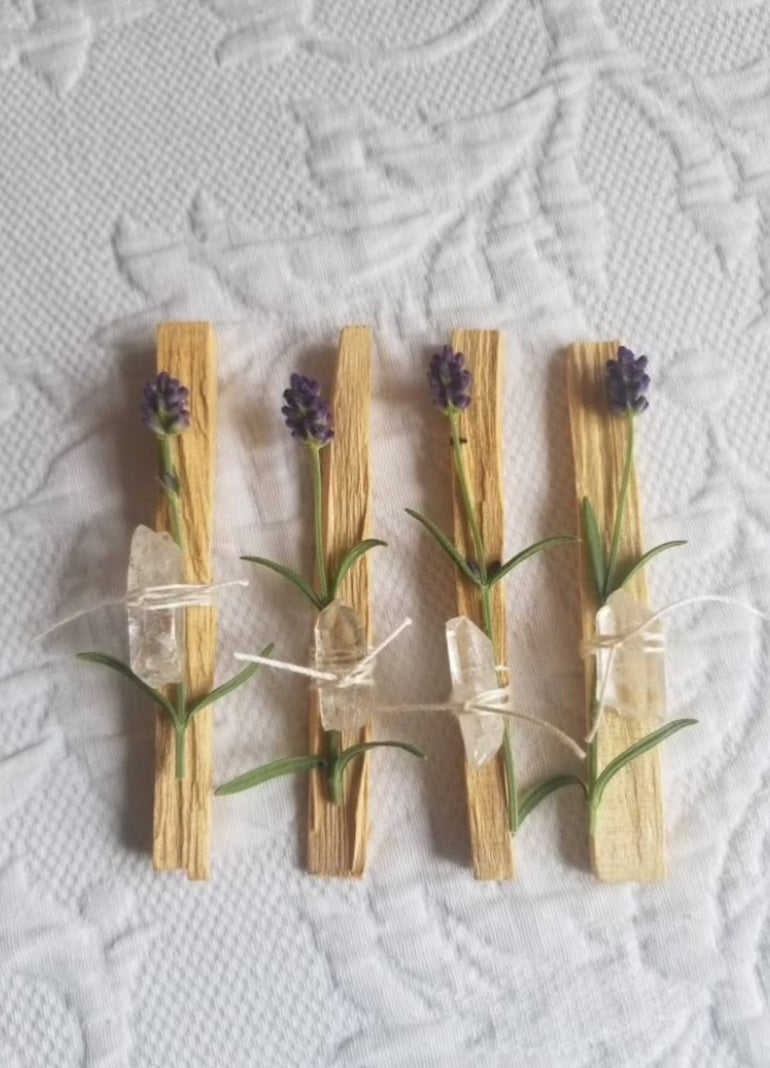 Palo Santo and Lavender Smudge Cleansing Meditation Stick