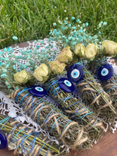 Load image into Gallery viewer, Evil Eye Smudge Stick, Rosemary, Lavender
